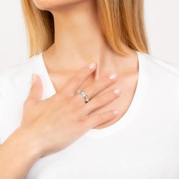 Preview: White Bambus Ring